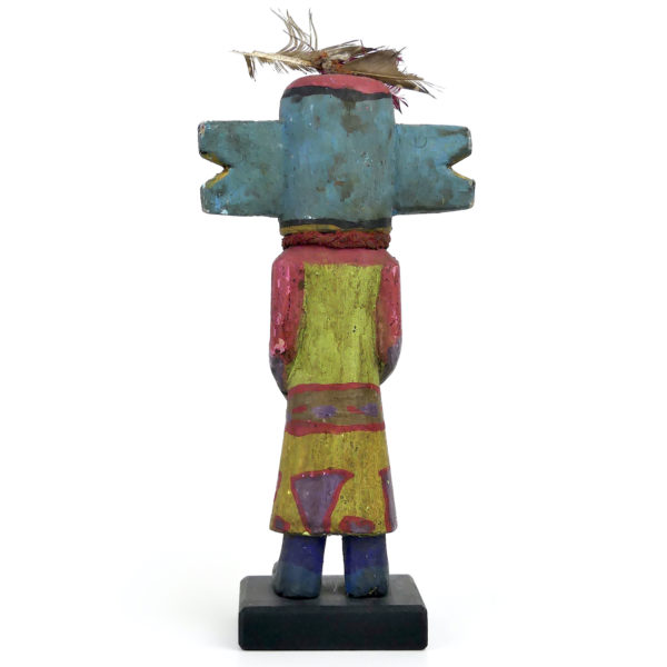 Poupée Kachina Hopi aux oreilles doubles en bois léger Arizona (dos)