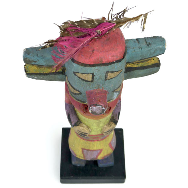 Poupée Kachina Hopi aux oreilles doubles en bois léger Arizona (dessus 3/4)