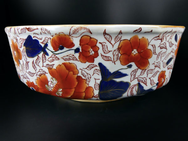 Ensemble pichet et bassin Imari en porcelaine anglaise Ironstone China (profil)
