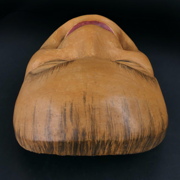 Masque nô Dieu du rire Fuku-no-kami Théâtre Kyôgen en bois Hinoki (dessus)