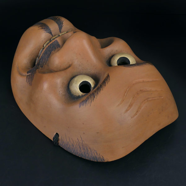 Masque Kentoku théâtre Kyōgen en bois Art japonais Théâtre Nô (dessus 3/4)