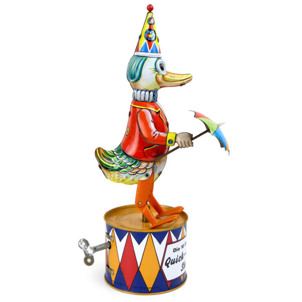 Canard clown mécanique vintage des années 70/80 Tucher Walther RFA (profil)