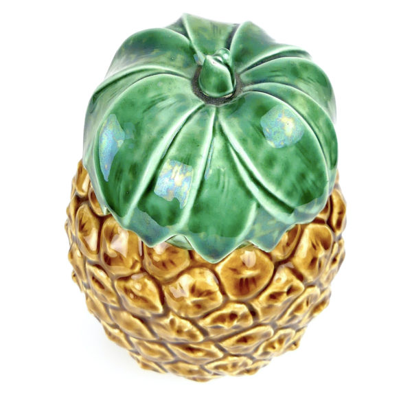 Bonbonnière sucrier Ananas en faïence barbotine 60/70 (dessus 3/4)