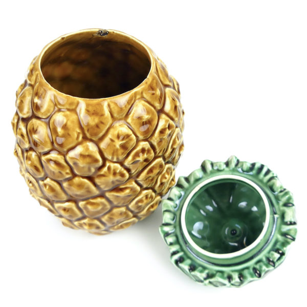 Bonbonnière sucrier Ananas en faïence barbotine 60/70 (dessus 3/4)