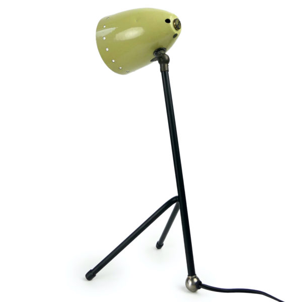 Lampe Pinocchio Busquet jaune et noir des années 50 (3/4 dos)