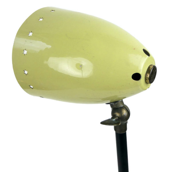 Lampe Pinocchio Busquet jaune et noir des années 50 (détail)
