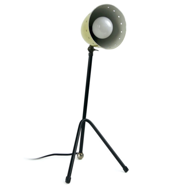 Lampe Pinocchio Busquet jaune et noir des années 50 (3/4)