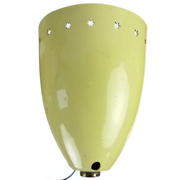 Lampe Pinocchio Busquet jaune et noir des années 50 (détail)