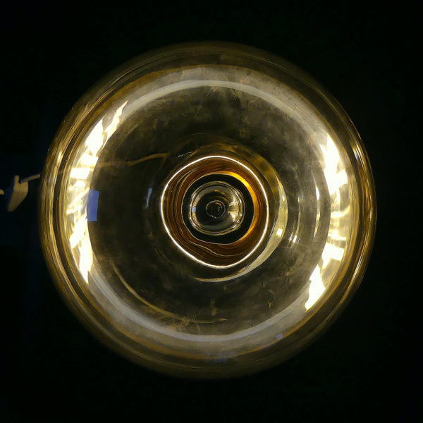 Grande lampe globe Space Age UFO Design allemand 70 (allumée dessus)