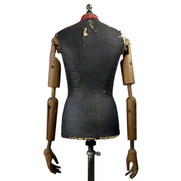 Grand buste de mannequin masculin STOCKMAN PARIS fin XIXe sur trépied (dos)