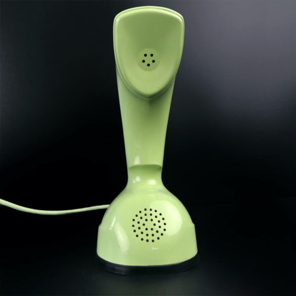Téléphone Cobra Ericofon vert tendre de la marque suédoise LM Ericsson (face)