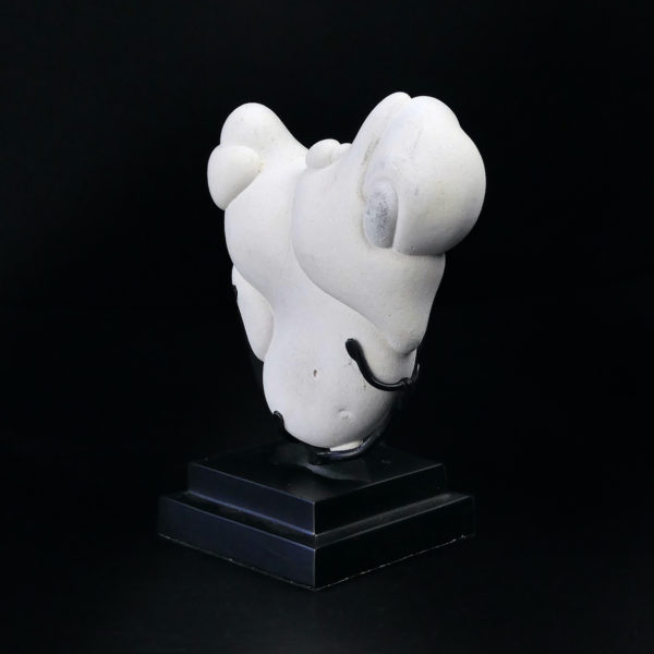 Pierre des Fées Marocaine blanche sur socle métallique noir Fairy Stone (3/4)