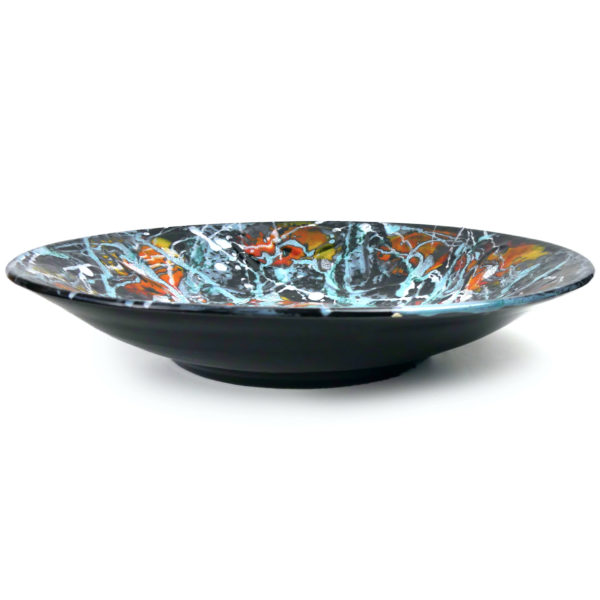 Plat moderniste Dripping Poët-Laval dans le style de Jackson Pollock (profil)