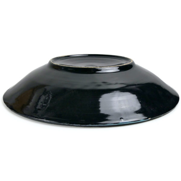 Plat moderniste Dripping Poët-Laval dans le style de Jackson Pollock (dessous profil)
