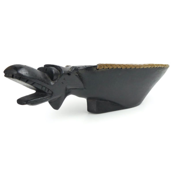 Coupe de cérémonie Batak en bois sculpté et rotin tressé Sumatra (3/4)
