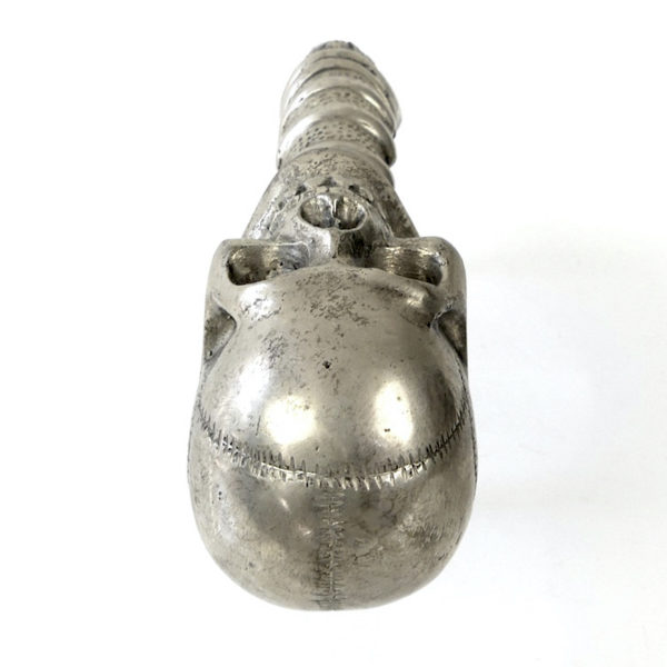 Grande poignée Skull argentée (dessus)