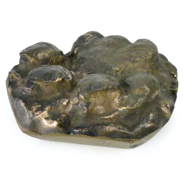 Empreinte de patte d’ours brun moulé en bronze massif (dessus 3/4)