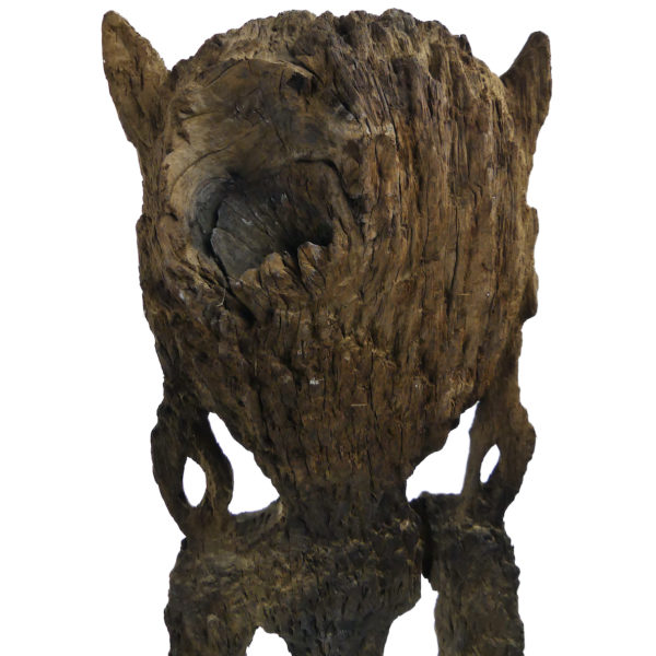 Statue Modang très érodée de Kalimantan en bois de fer Art Dayak (dos)