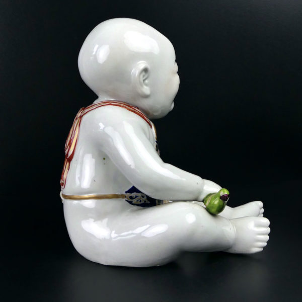 Porcelaine Bébé Arita ancienne peinte à la main Période Meiji Japon (profil)