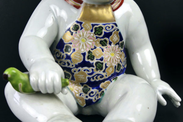 Porcelaine Bébé Arita ancienne peinte à la main Période Meiji Japon (détail)