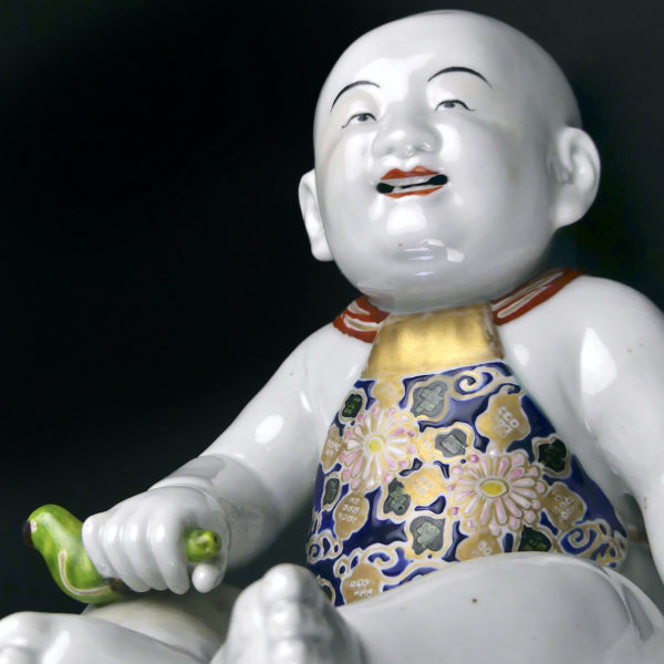 Porcelaine Bébé Arita ancienne peinte à la main Période Meiji Japon (détail)