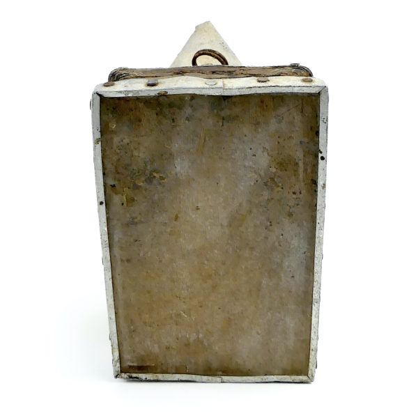 Enfumoir à abeilles ancien début XXe en métal bois et cuir Apiculture (dos)