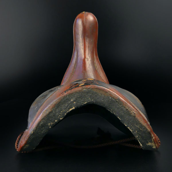 Masque Tengu ancien en laque sèche Théâtre nô Japon Ère Shōwa (dessus)