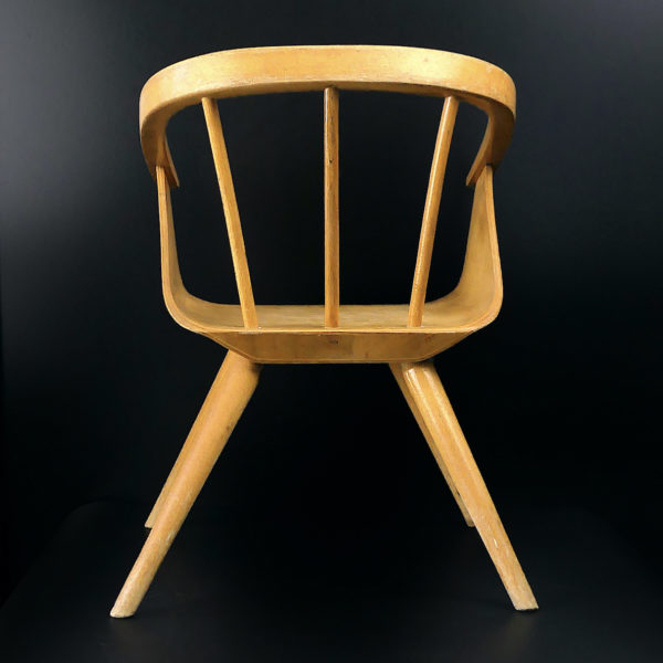 Petite chaise Baumann en bois de hêtre Manufacture Baumann Mobilier 1960 (dos)