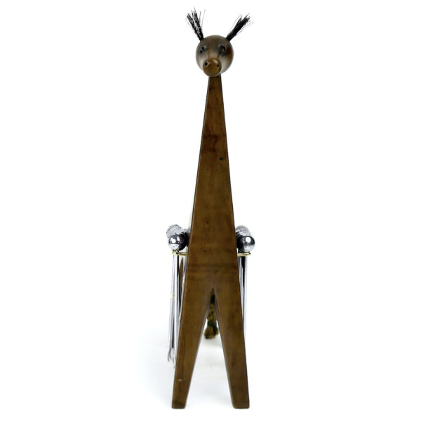 Petit porte-pics girafe de table en bois style scandinave Années 60 (face)
