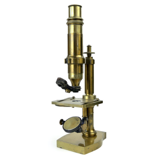 Microscope NACHET ET FILS Paris en laiton massif restauré 1880 XIXe (3/4)