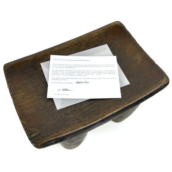 Tabouret Lobi ancien en bois massif Mobilier ethnique Burkina Faso (certificat)