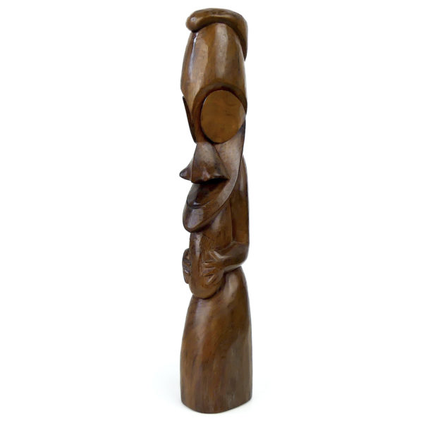 Statue rituelle du Vanuatu sculptée en bois précieux Culture mélanésienne (3/4)