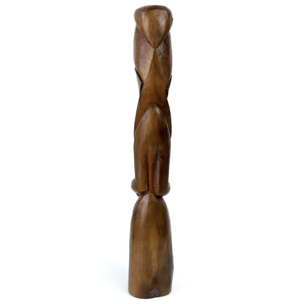 Statue rituelle du Vanuatu sculptée en bois précieux Culture mélanésienne (dos)