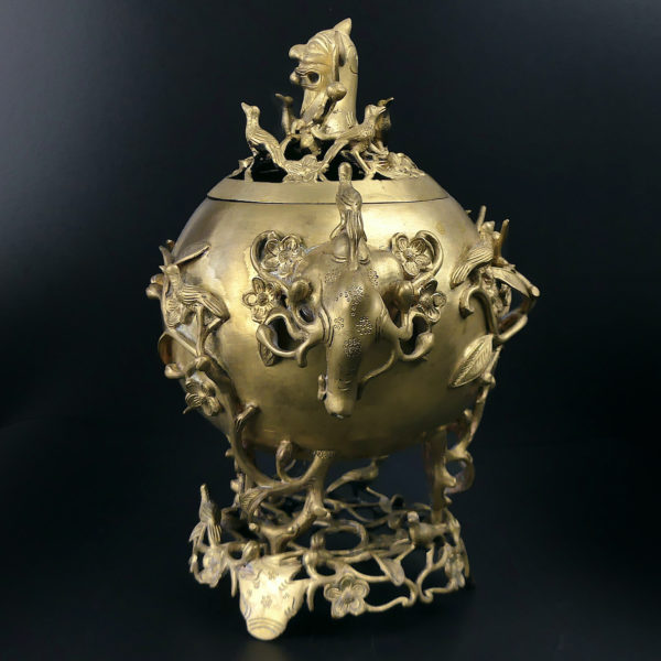 Brûleur d'encens vietnamien de la fin XIXe Encensoir Brûle-parfum Indochine – Image 10