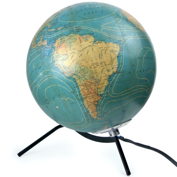 Lampe Globe Terrestre trépied de bureau Carte Taride France (3/4)