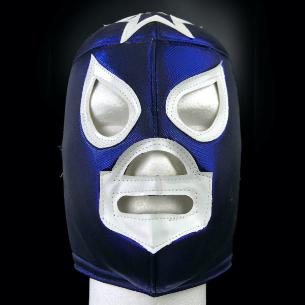 Masque bleu Lucha Libre catch mexicain Cagoule de luchador Méxique (face)