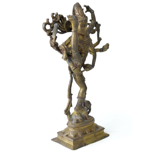 Statuette Shiva Tripurantaka dansant en laiton Urdhva Tandavam Hindouisme (3/4)
