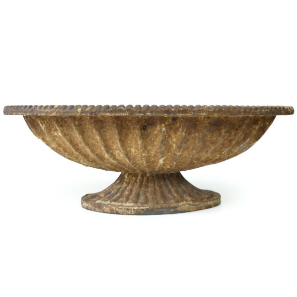 Vasque et 2 vases Médicis anciens en fonte Style classique Déco de jardin (vasque)