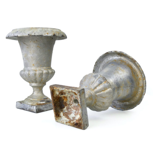 Vasque et 2 vases Médicis anciens en fonte Style classique Déco de jardin (vases)