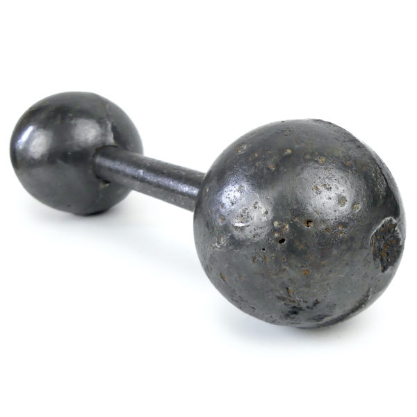 Cinq haltères anciennes en acier du début XXe Accessoire sportif vintage France (3 kg)