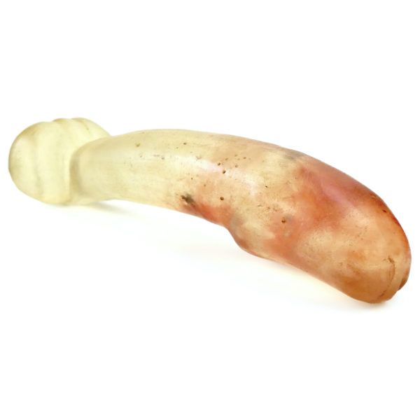 Grand phallus chinois ancien en pierre taillée transparente Citrine Chine (3/4)