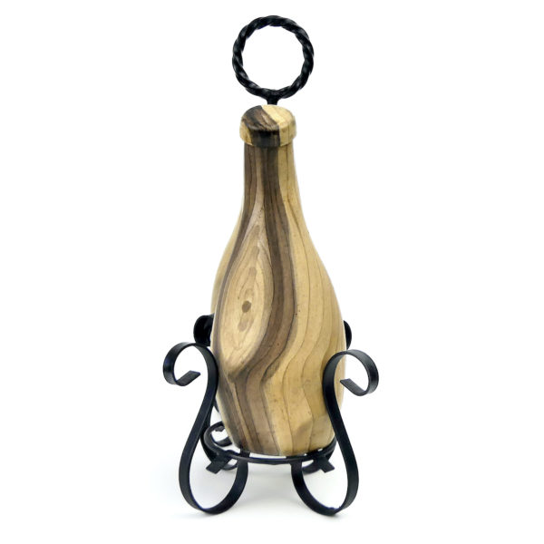 Ménagère huile et vinaigre Vallauris Grandjean Jourdan en porcelaine faux bois (profil)