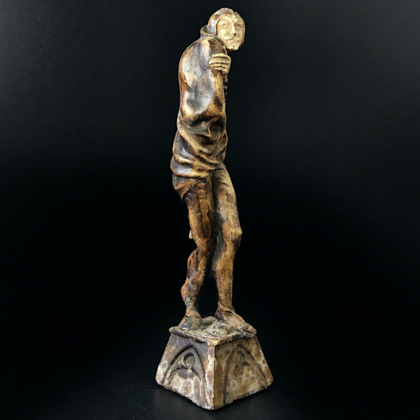 Statuette Méphistophélès Prince des Enfers moulage d’atelier ancien début XXe (3/4)