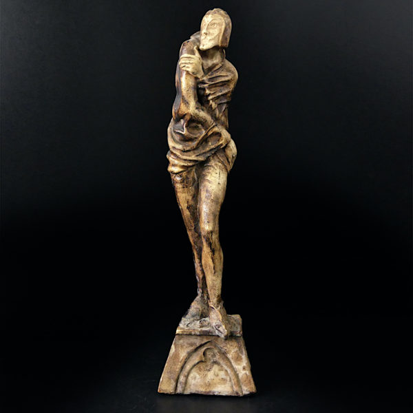 Statuette Méphistophélès Prince des Enfers moulage d’atelier ancien début XXe (face)