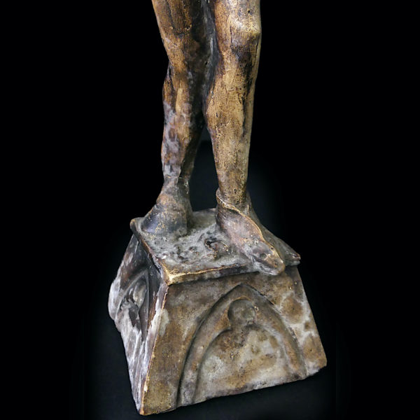 Statuette Méphistophélès Prince des Enfers moulage d’atelier ancien début XXe (détail)