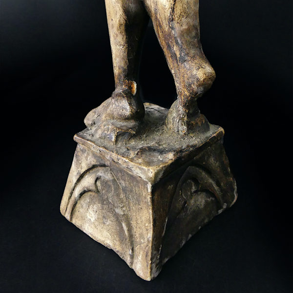 Statuette Méphistophélès Prince des Enfers moulage d’atelier ancien début XXe (détail)