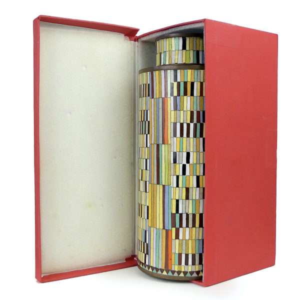 Pot à thé patchwork multicolore en cloisonné - Fabienne Jouvin Paris (coffret)