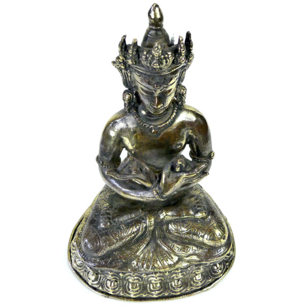Statuette Vajradhara en laiton et cuivre Idole religieuse hindoue tibétaine (dessus)