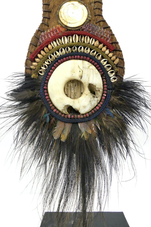 Grand plastron papou de cérémonie sur socle (détail)