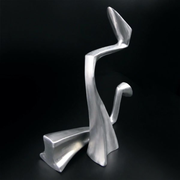 Deux chandeliers Swan en aluminium du designer britannique Matthew Hilton 80's (dessous 3/4)